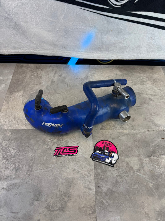2002-2007 Subaru WRX 2004-2021 Subaru STi Perrin Silicone Turbo Inlet Blue N2