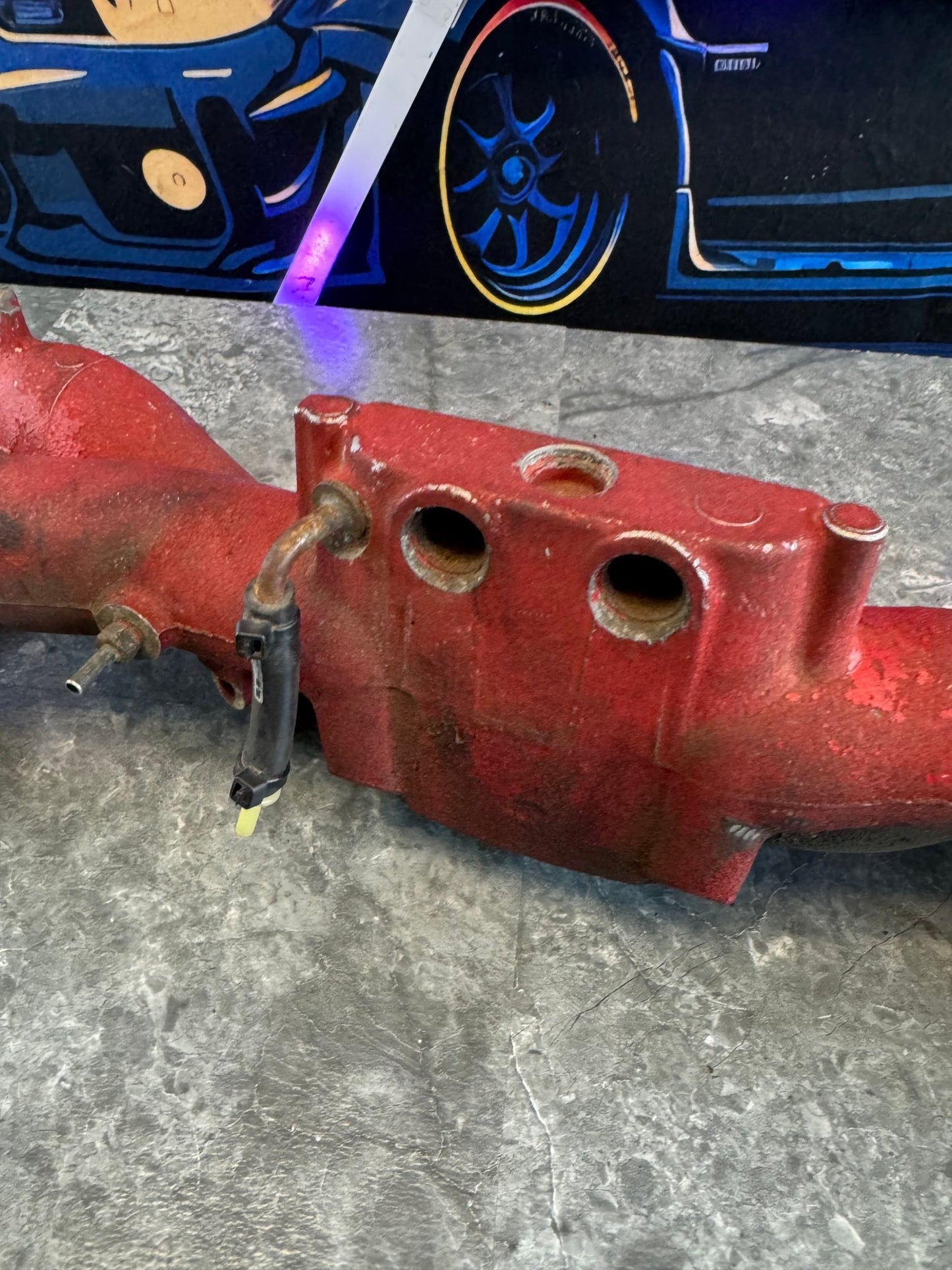 2004-2007 Subaru Impreza WRX STi OEM Intake Manifold Assembly Red