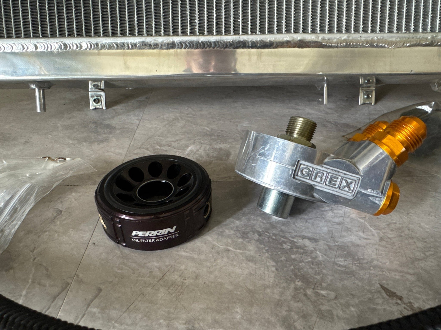 08-14 Subaru WRX / STi & 15 - 21 STi w/ built-in Oil Cooler All-Aluminum Radiator & Custom Greddy Cooler Setup