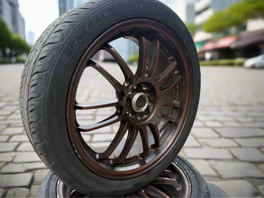 JDM RAYS WHEELS VOLKS RACING VR SUBARU STI 2004 WRX 2002-2007 5x100 18 x 7.5 +50 RIMS w/ 234/45zr18 TIRES