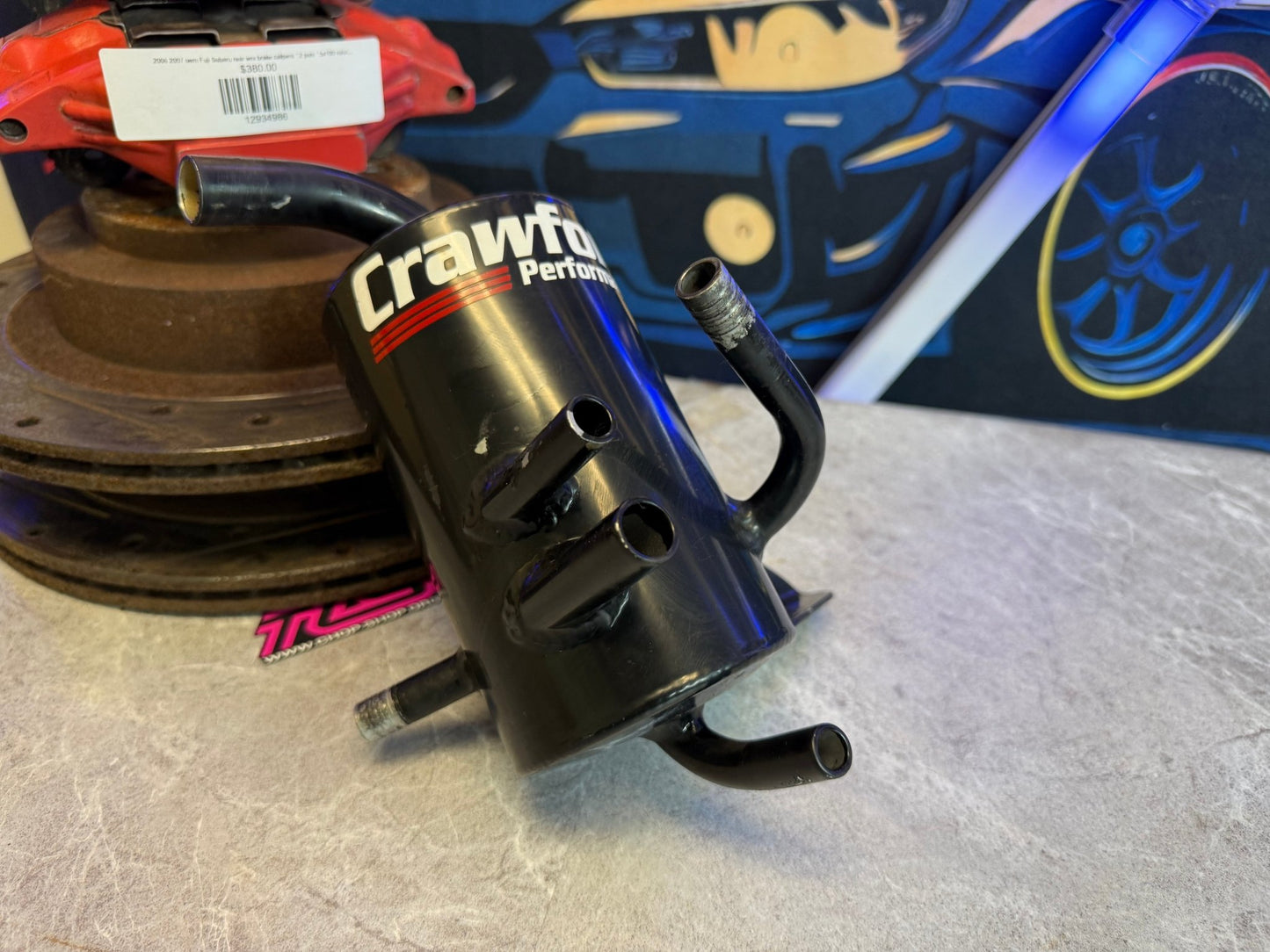 Crawford performance air oil separator aos kit 08-14 Subaru wrx & STi w/ rotated turbo