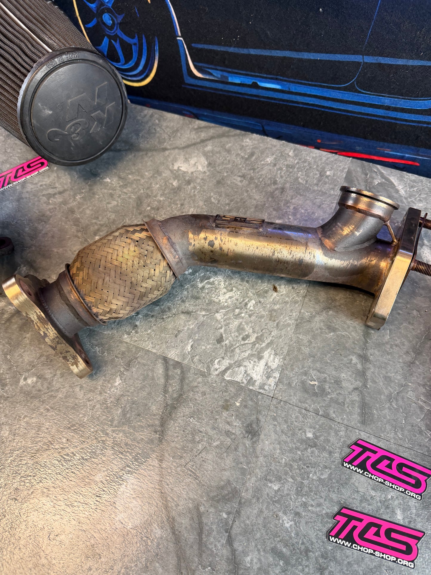 Grimmspeed ewg kit 3 bolt external wastegate kit w/ tial 38 mm mvs Subaru wrx and STi