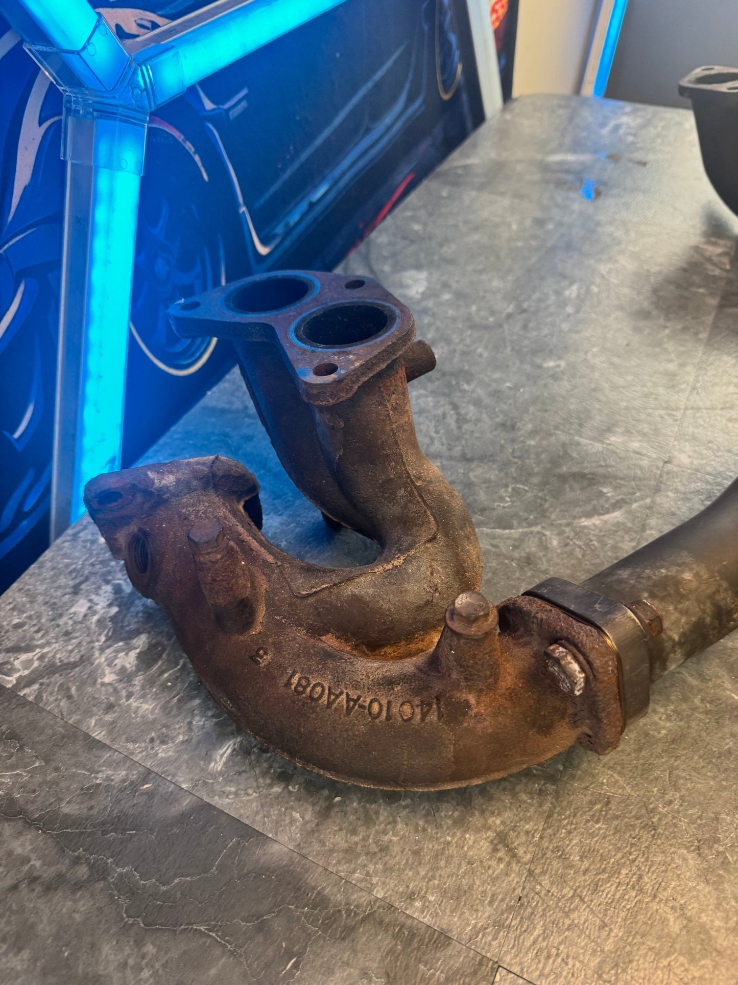 2004-2021 Subaru WRX STi OEM Cast Headers With Grimmspeed Header Crossover Pipe Exhaust