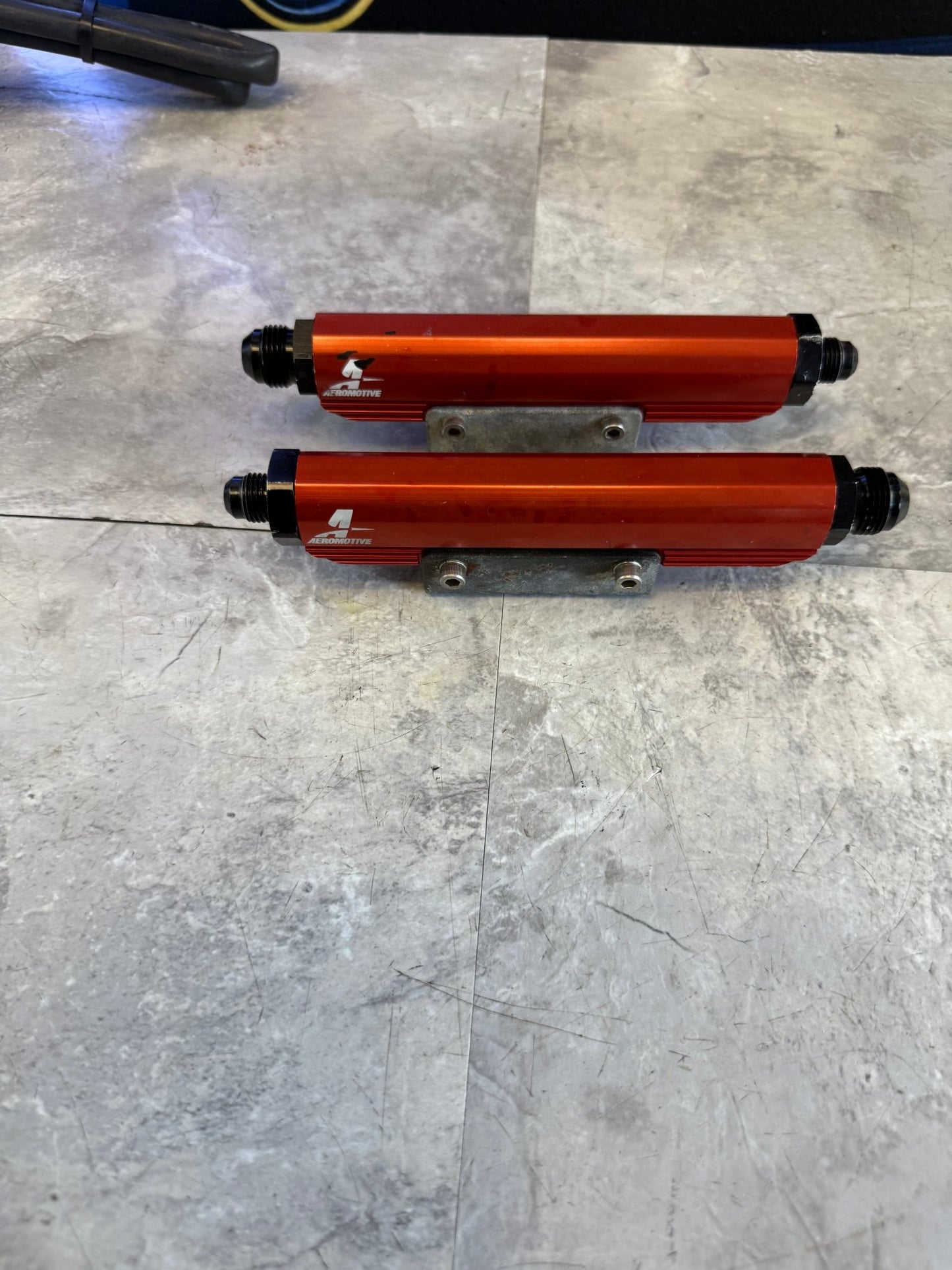 AREOMOTIVE top feed red billet fuel rails SUBARU wrx & STi w/ fittings