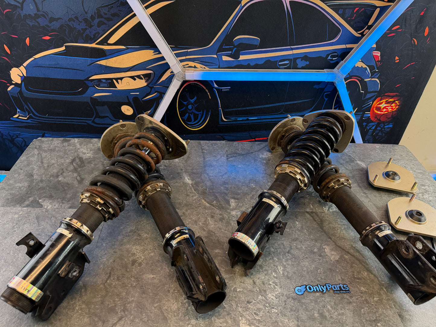 BC BR adjustable coil over suspension 2005 - 2007 Subaru STi & swapped 02-07 wrx 5x114