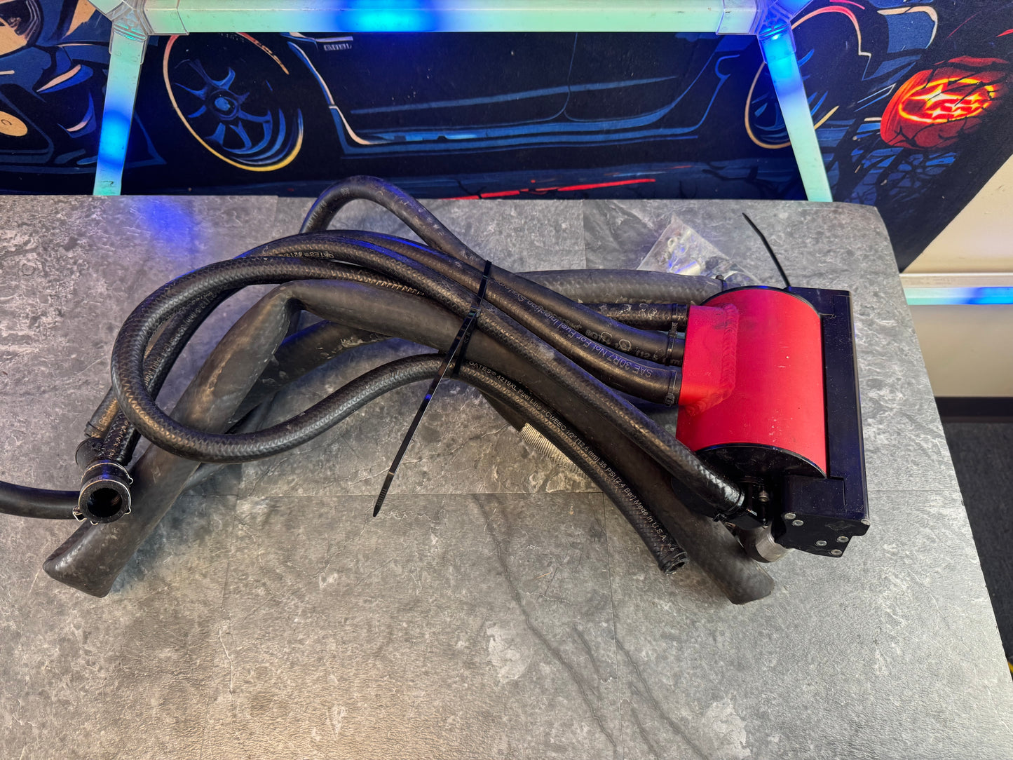 2008-2021 Subaru WRX STi IAG AOS Comp Competition Air Oil Separator Red