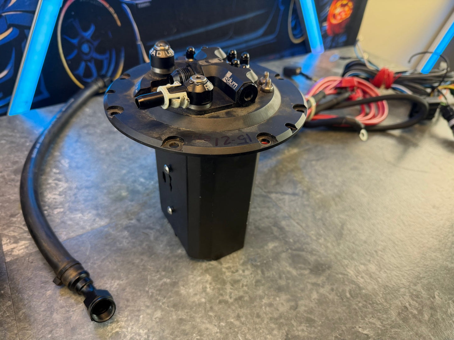 RADIUM fuel pump kit 15-21 VA Subaru STi w/ walbro twin dual 450 LPH pumps & hoses , filter I WIRE hardwire kit hobb switch
