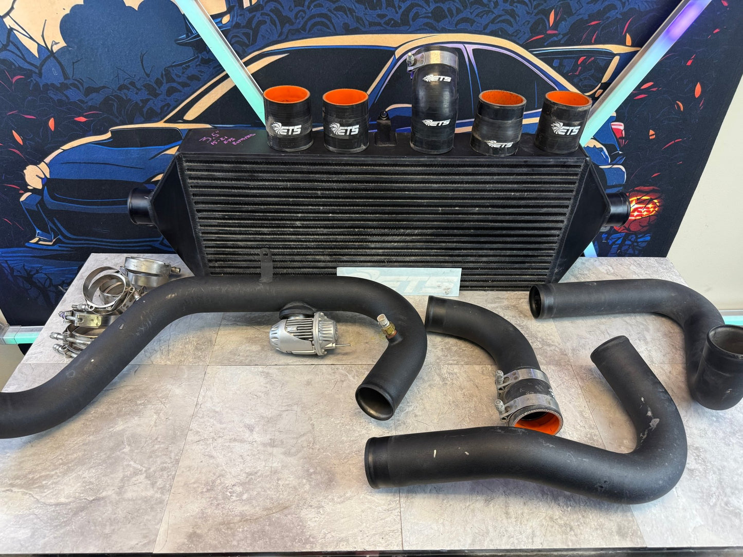 ETS extreme turbo systems FMIC kit 3.5” core 2015-2021 Subaru STi ej257 w/ hks bov