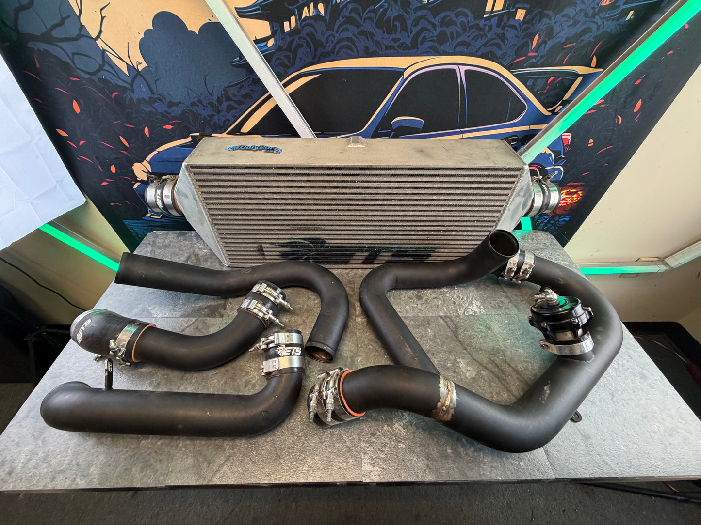 ETS FMIC kit 2014-2021 Subaru STi VA front mount intercooler kit ( for rotated turbo / process west street manifold)