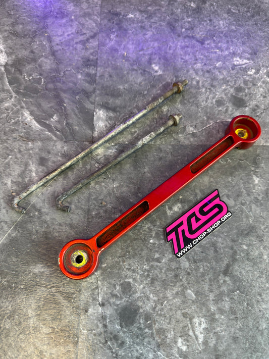 2004-2021 Subaru Impreza WRX STi Aftermarket Billet Aluminum Battery Tiedown Hold Down Red