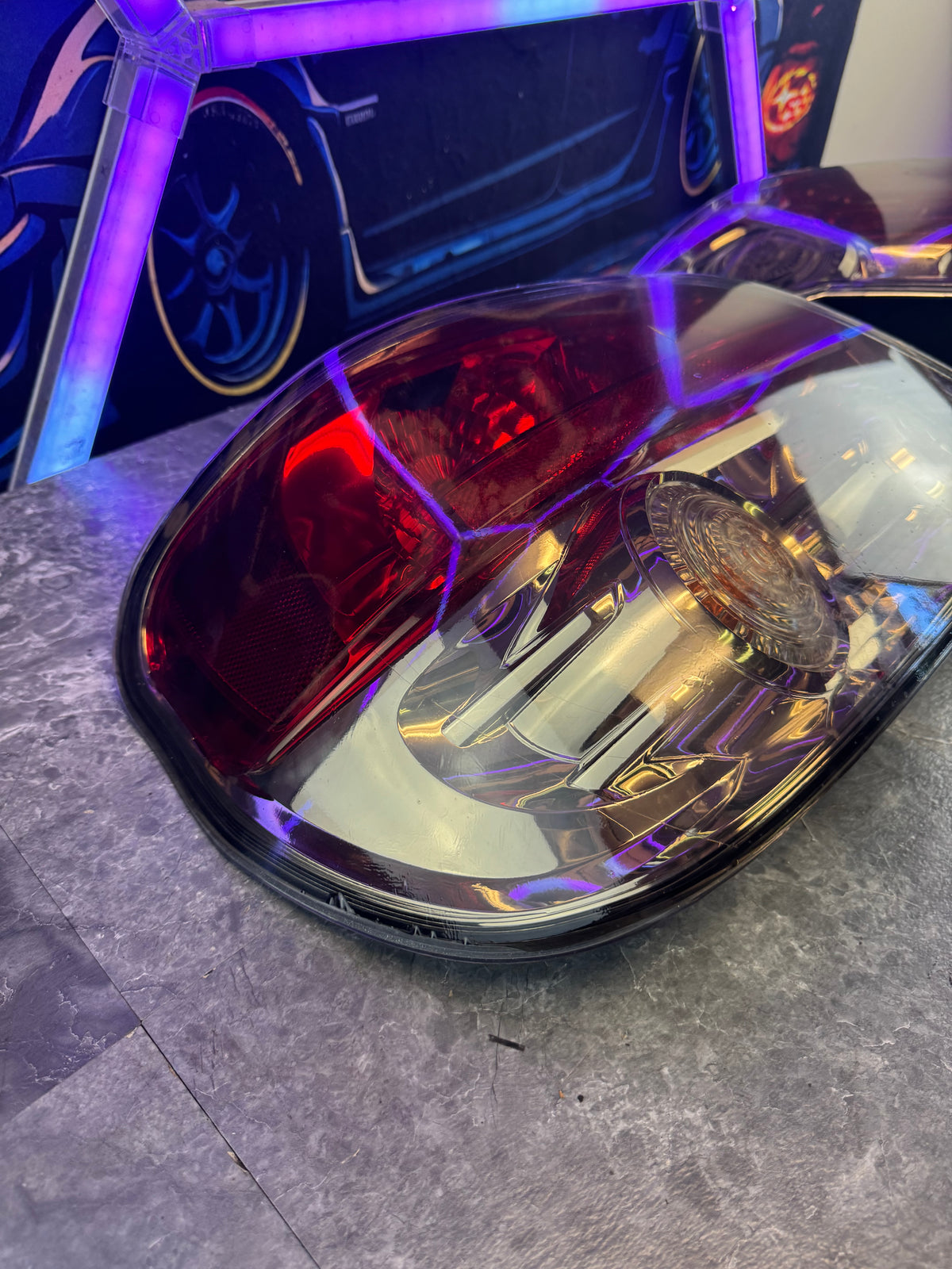 2006-2007 Subaru WRX STi Sedan OEM Rear Tail Lights Tinted Pair Set Chrome