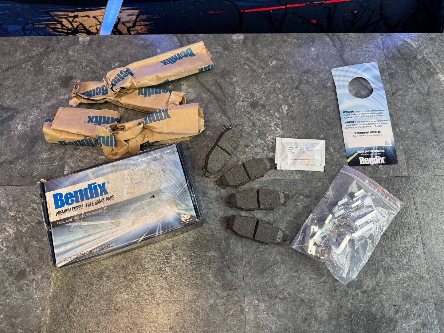 2002-2007 Subaru WRX Bendix Rear Brake Pads With Hardware Open Box
