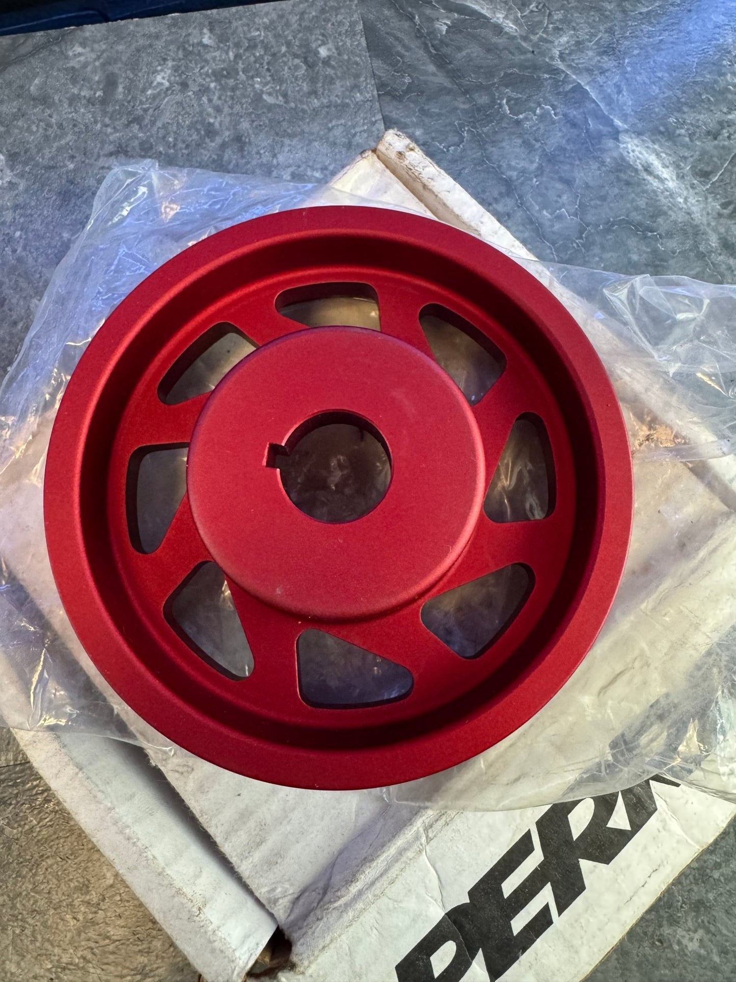 2004-2021 Subaru STi / 2002-2014 Subaru WRX Perrin Light Weight Crank Pulley Red New Open Box