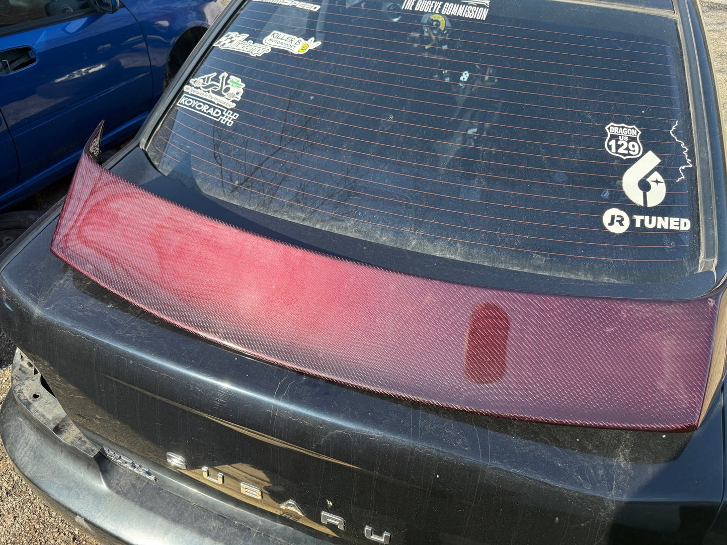 Charge speed chargespeed roof vane carbon fiber jdm wing areo subaru gd STi & wrx 2002-2007