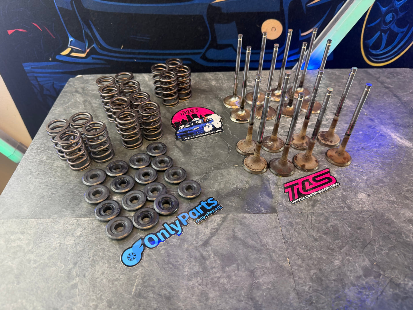 Subaru STi BC valve train WRX SS 32/36 stainless steel valves & spring kit & steel retainers