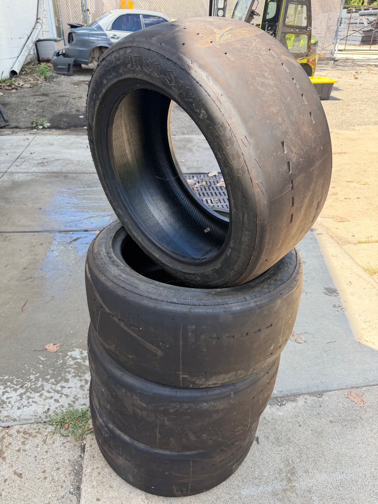 HOOSIER DR2 DOT drag radial tires 245/45R17 Subaru STi 26x10