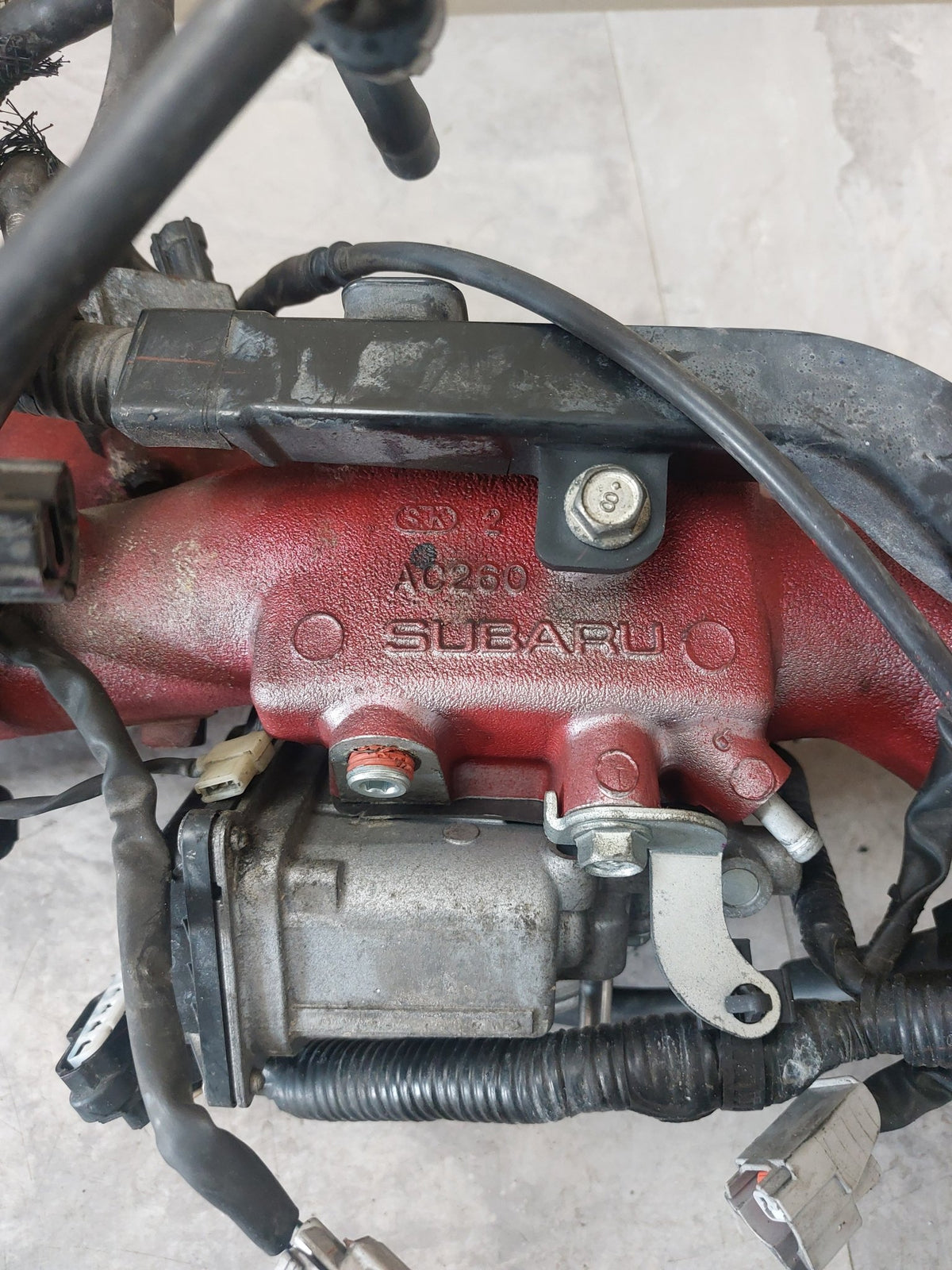 2008-2014 Subaru Impreza WRX STi OEM Intake Manifold Partially Dressed