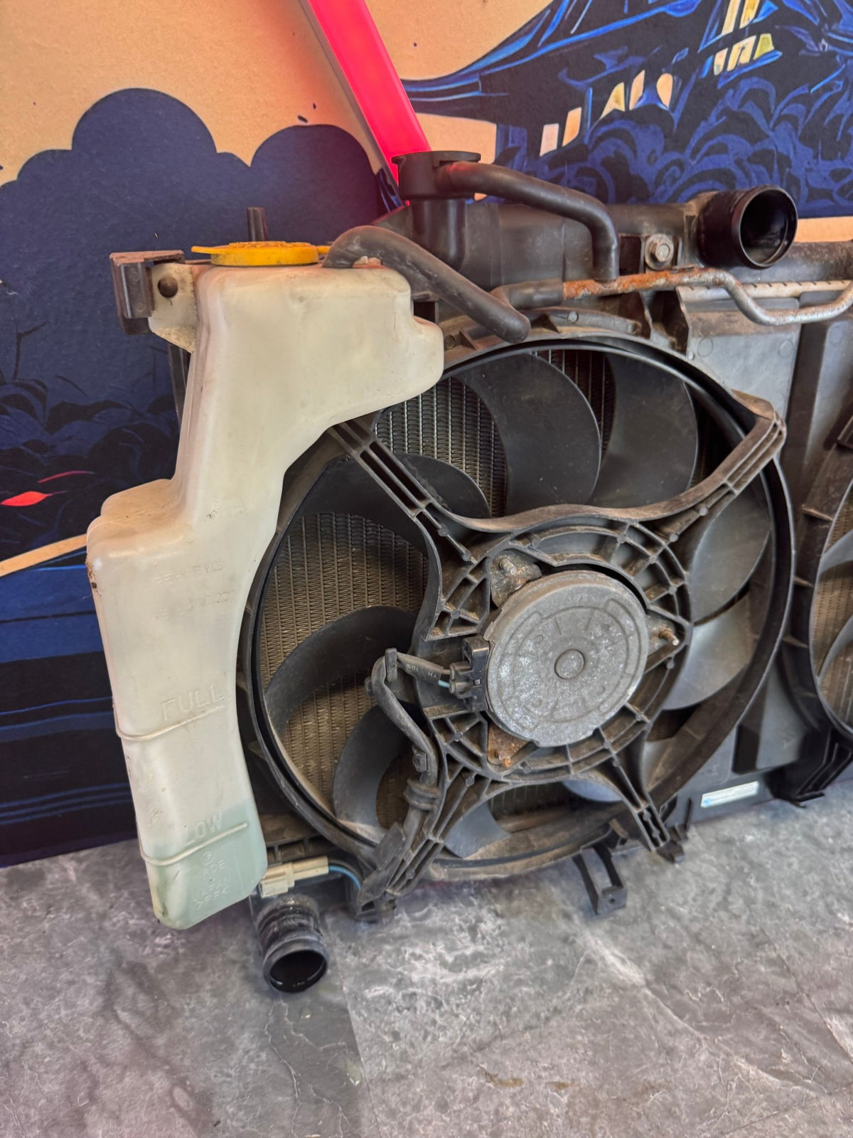 2008-2014 Subaru Impreza WRX STi OE Koyorad Radiator Cooling Assembly With Fans And Shroud