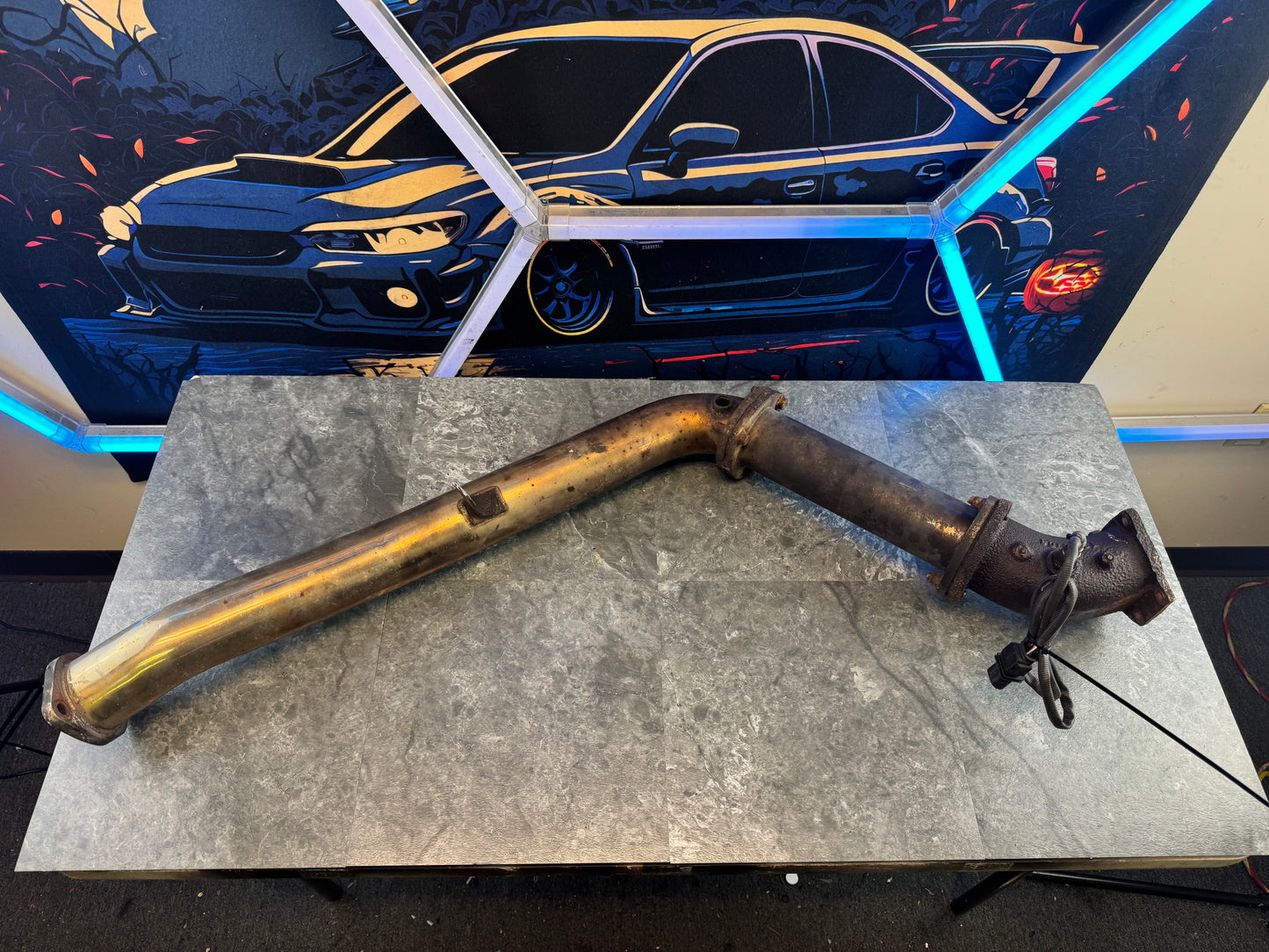2004-2007 Subaru WRX STi APS Catless Downpipe Dual Bung Rare