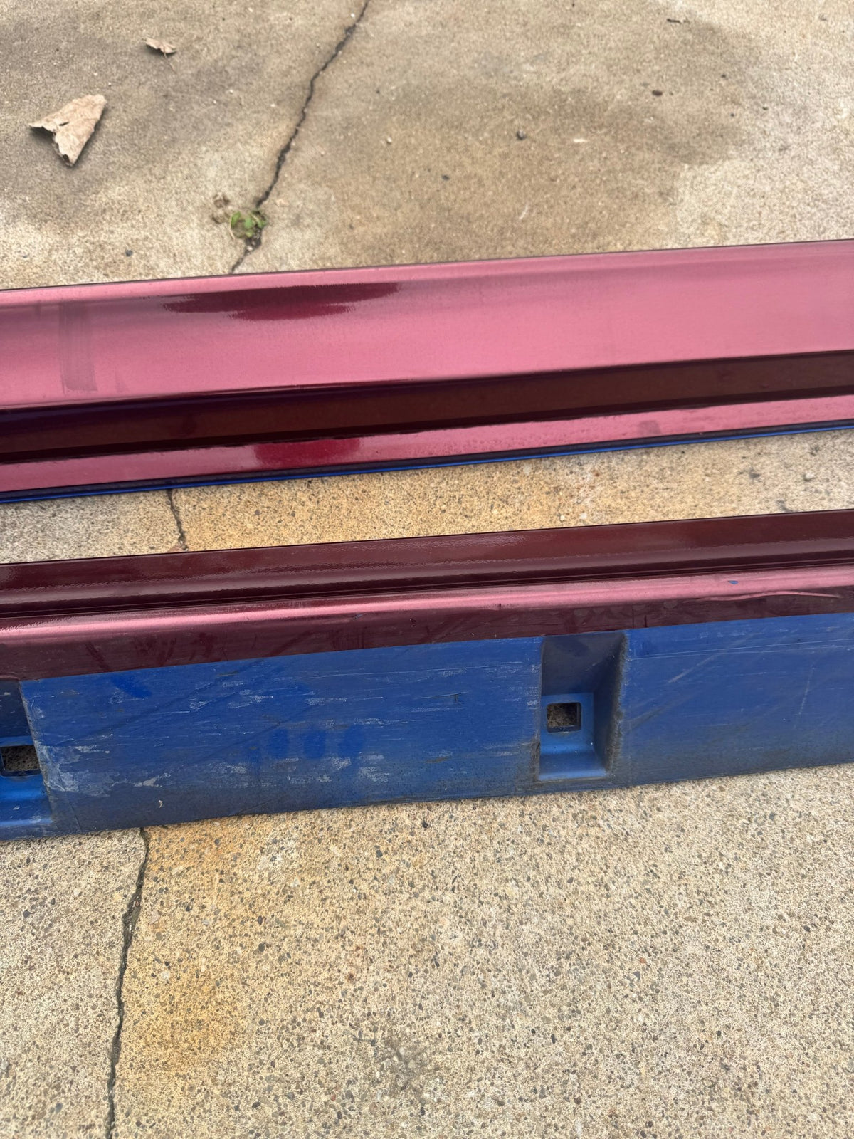2011-2014 Subaru WRX / 2008-2014 Subaru WRX STi Hatch OEM World Rally Blue WRB Side Skirts Assembly Wrapped