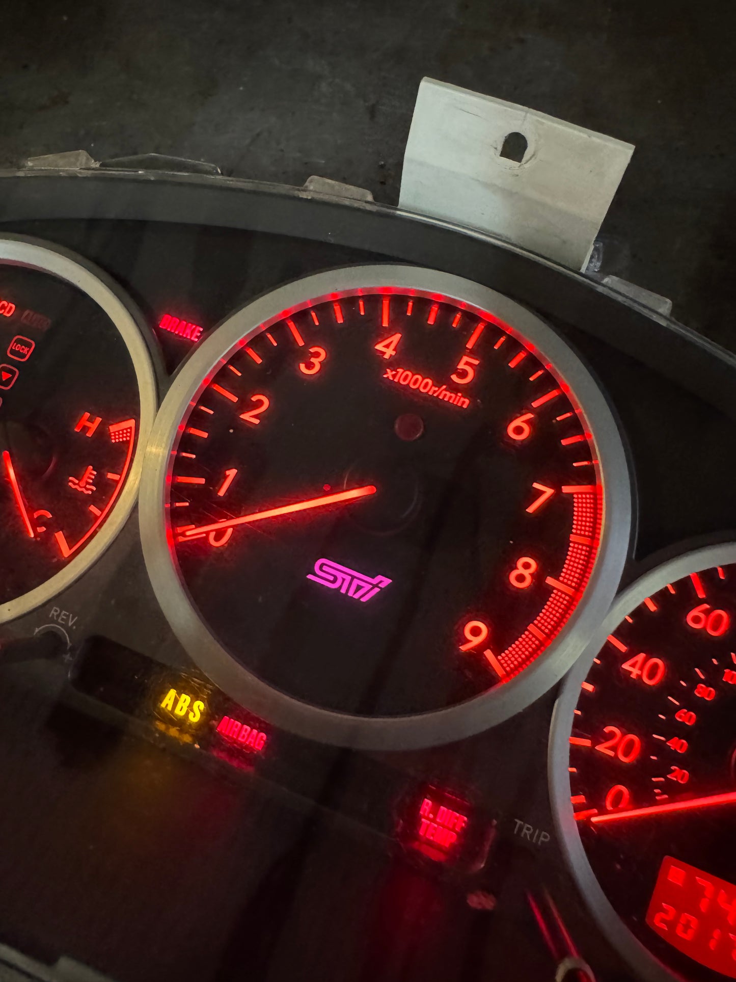 2005-2007 Subaru STi OEM Instrument Gauge Cluster 201k Miles Tested Working 6MT