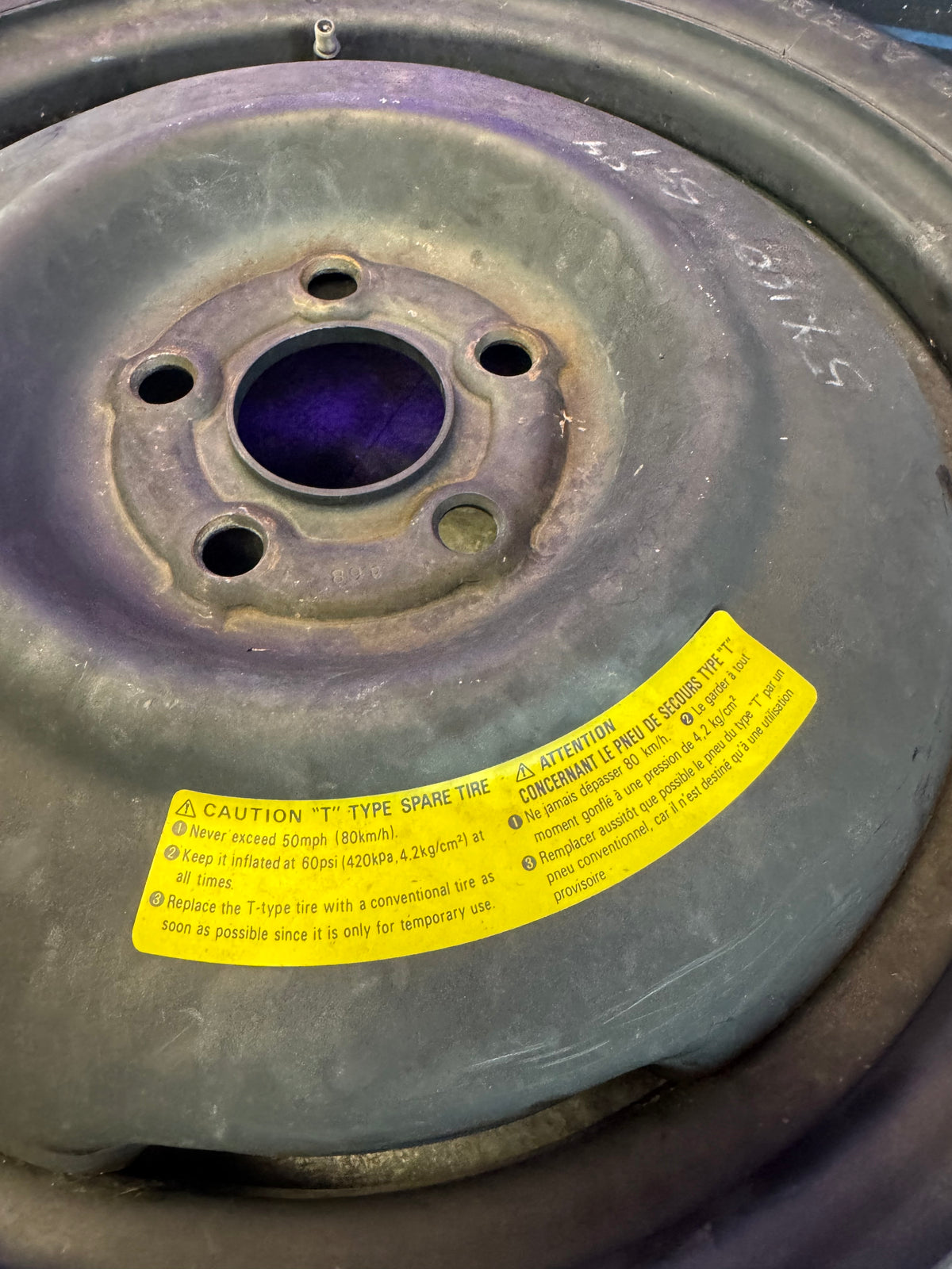 2004 Subaru WRX STi / 2006-2007 Subaru WRX OEM Subaru Spare Tire Emergency Tire Wheel Spare Donut