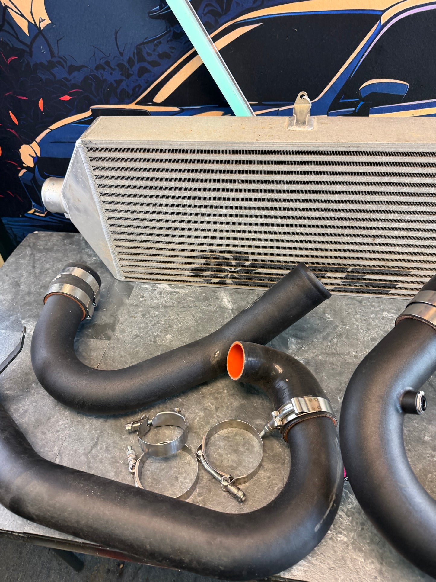 ETS extreme turbo systems FMIC front mount intercooler kit 2015 - 2021 Subaru STi w/ tial bov