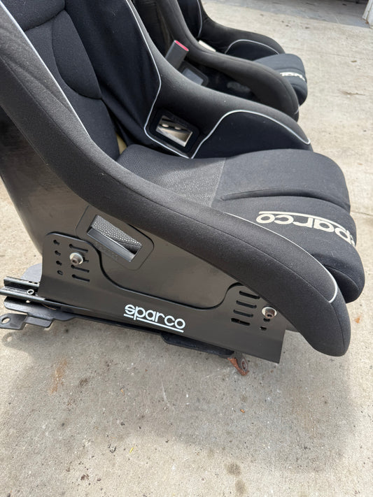 SPARCO EVO 2 racing bucket seats 2008-2014 WRX & Subaru STi Impreza 08-14 w/ side mounts & sparco sliders