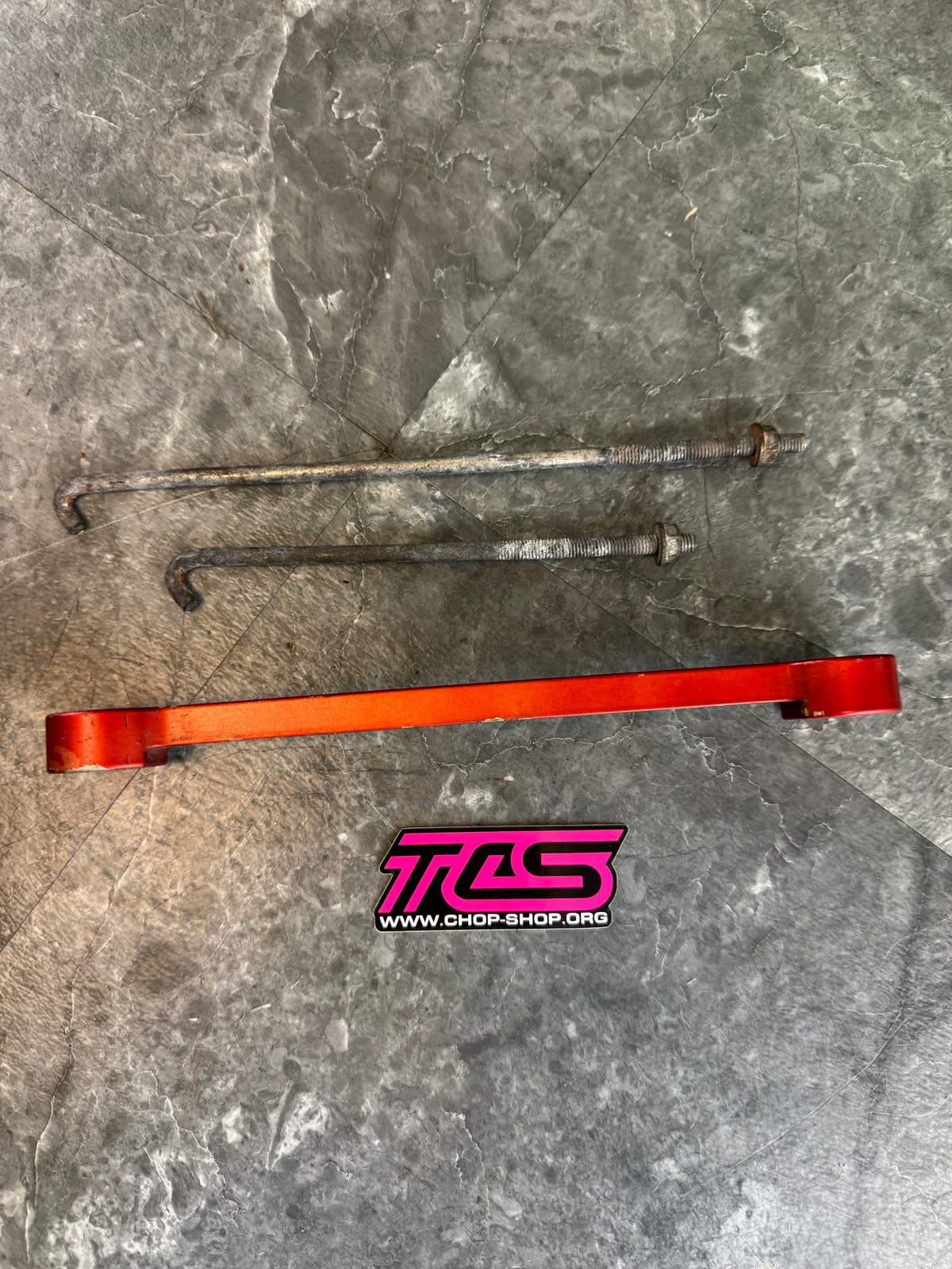 2004-2021 Subaru Impreza WRX STi Aftermarket Billet Aluminum Battery Tiedown Hold Down Red