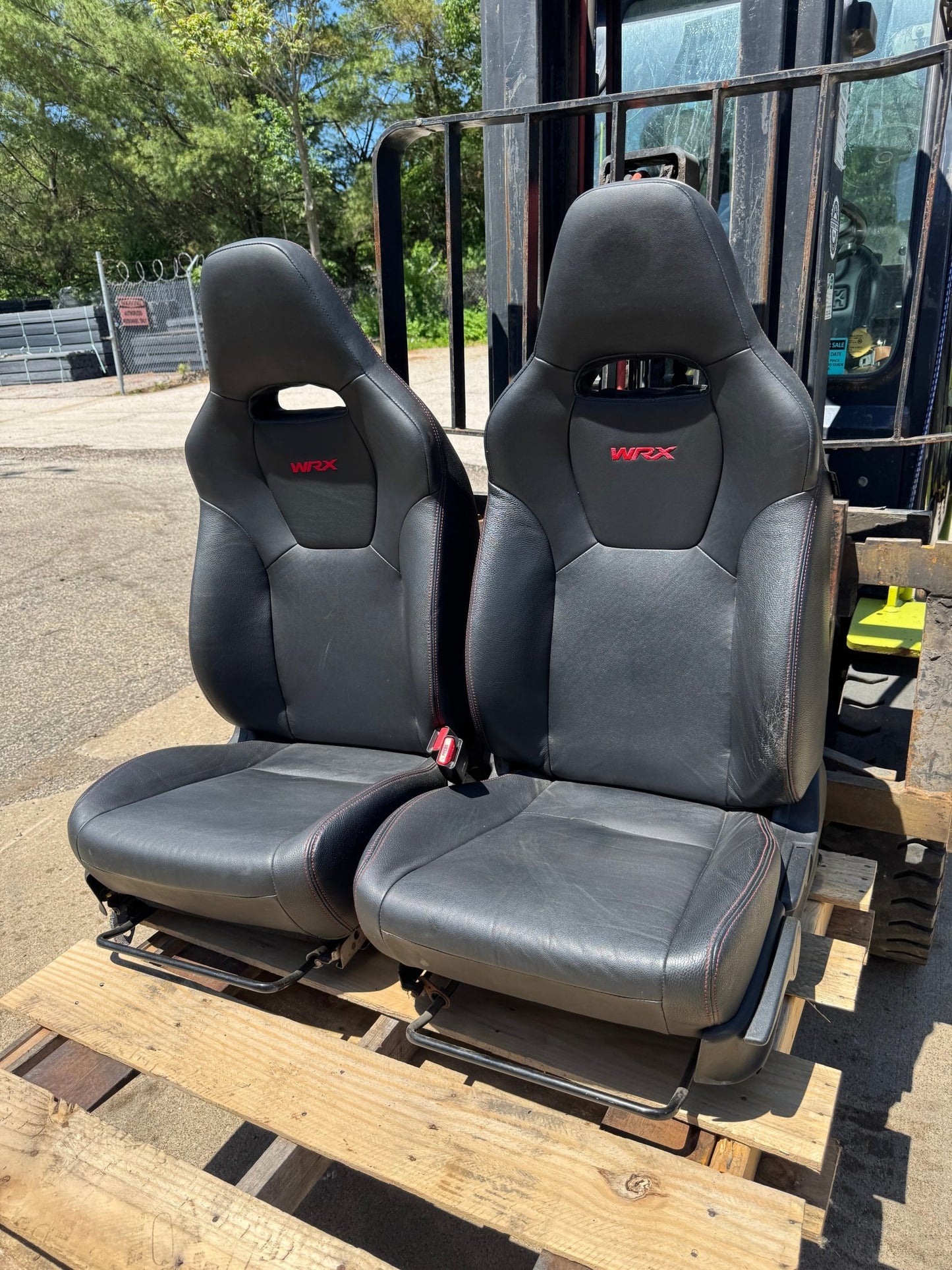 2008-2014 Subaru WRX OEM Seat Set Passenger Driver Front Leather Heated Seats Pair