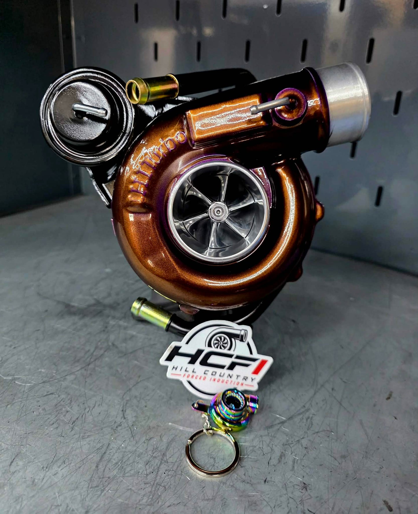 CUSTOM HCFI ball bearing converted VF 48 Subaru STi & wrx w/ billet compressor wheel & BEAUTIFUL powder coat