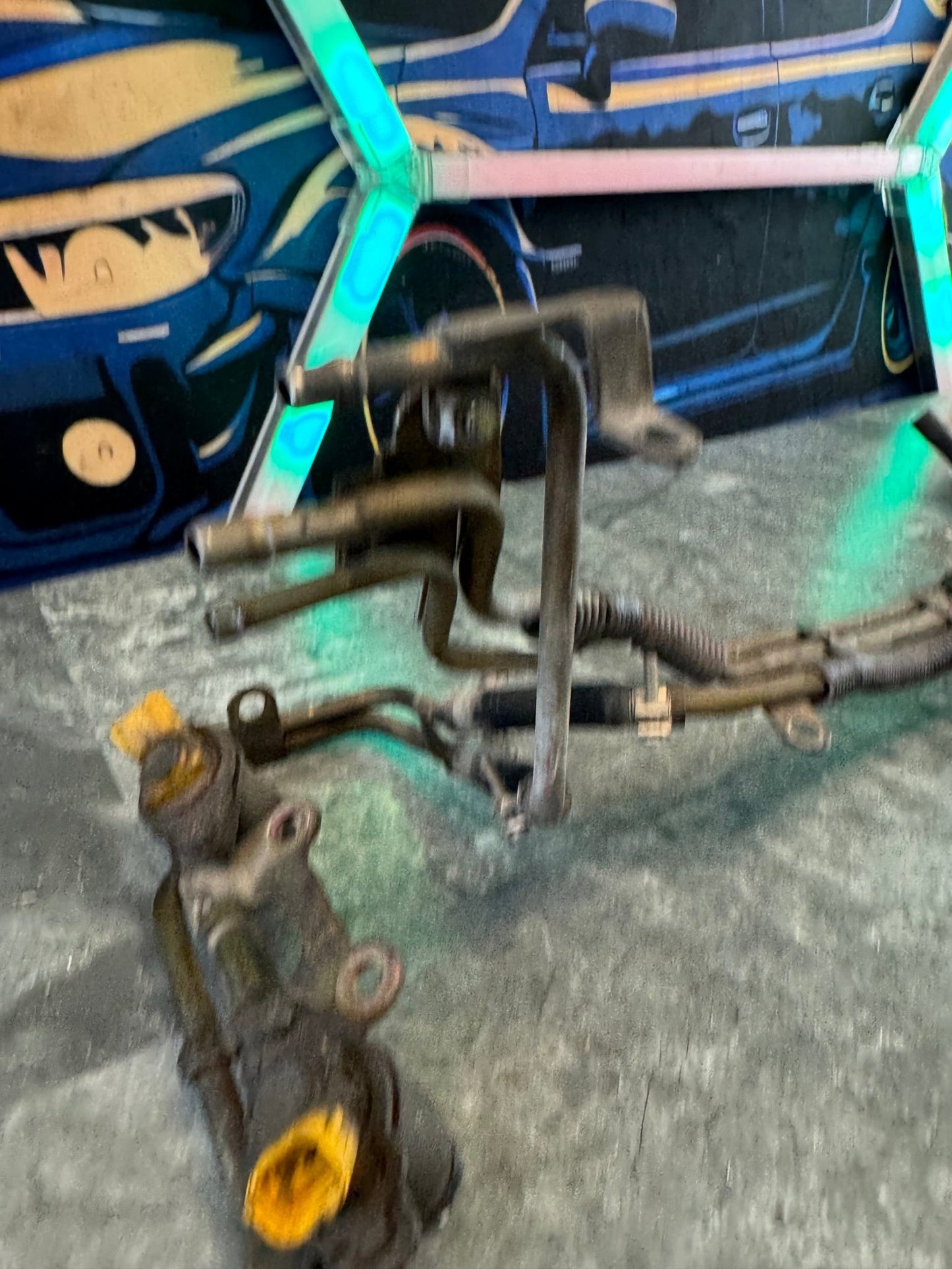 2004-2007 Subaru WRX STi OEM Under Manifold Fuel Lines And Rails With Side Feed Injectors