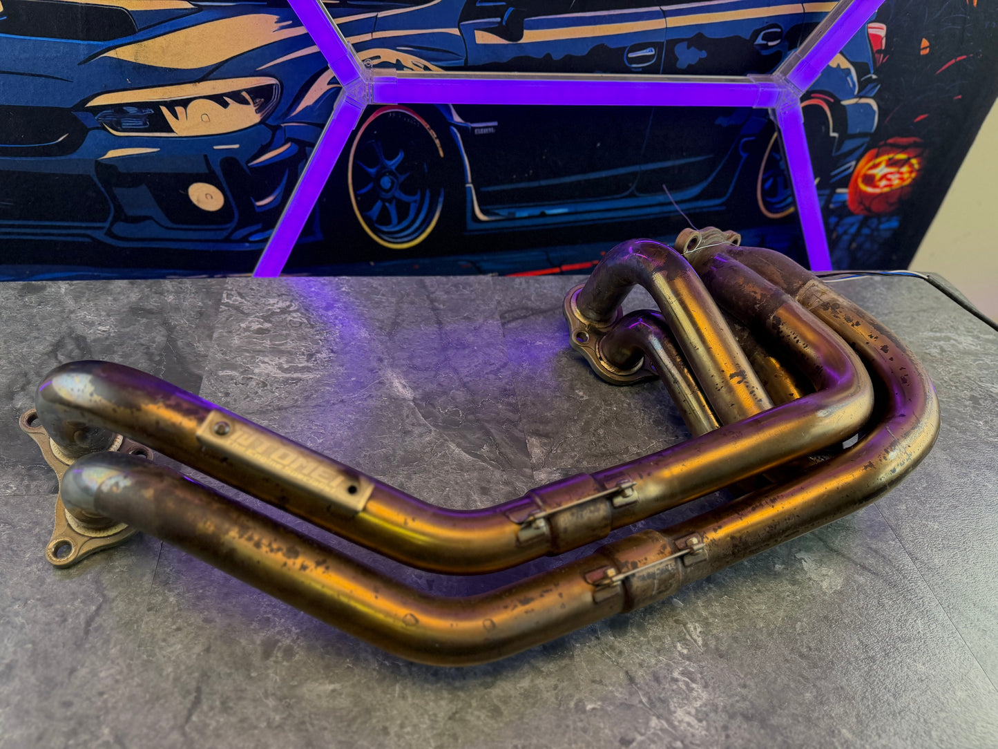 TOMEI UELH unequal length header 3 bolt SUBARU STi & WRX EJ257 EJ255 turbo exhaust manifold