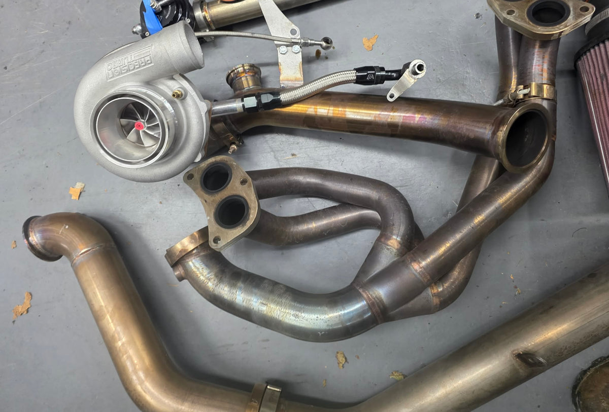 ETS “ rotated “ turbo kit 2008 - 2021 Subaru STi PTE 6466 w/ T51R mod gen 2 ball bearing