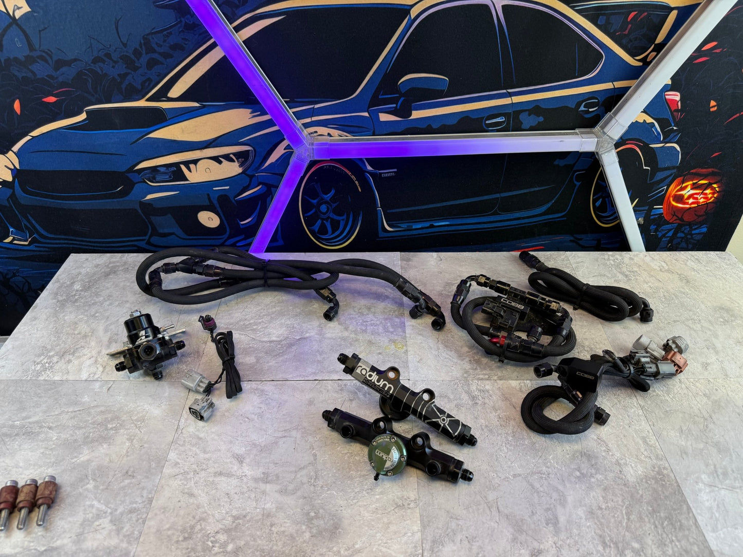 Cobb flex fuel kit PRE GREENSPEED 08-21 Subaru STi 08-14 wrx w/ radium rails / dampners & lines & areomotive FPR