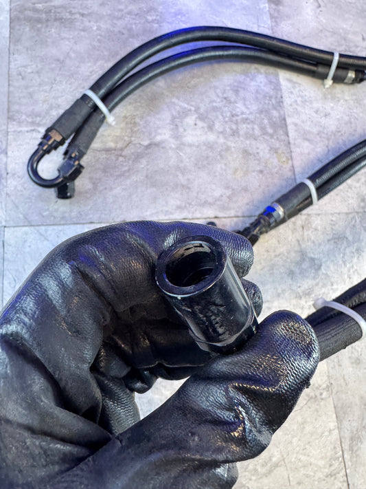 2008-2021 Subaru WRX STi Cobb Tuning PTFE Braided Fuel Lines Kit N1