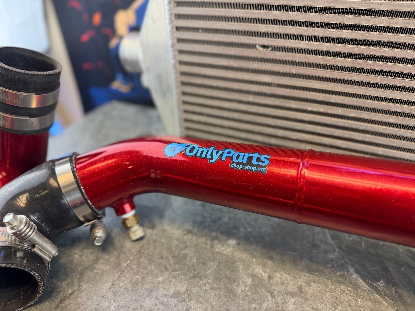 ETS FMIC kit 2015 - 2021 Subaru STi 4” w/ candy painted pipes ( for use with rotated bw & PW street manifold )