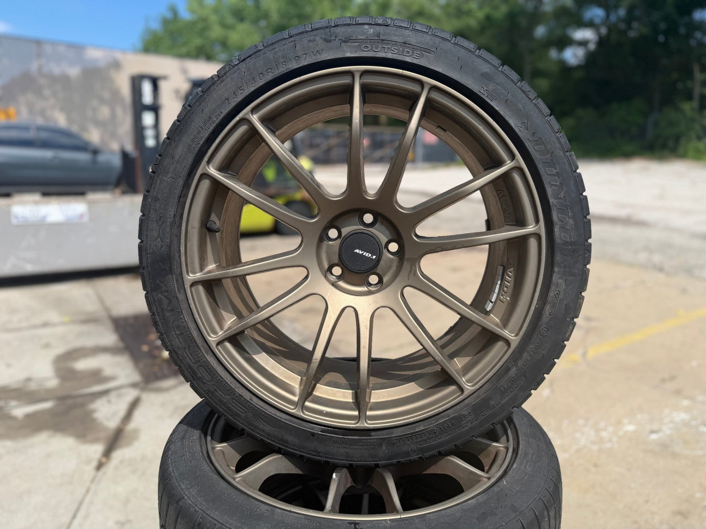 AVID AV20 Matte bronze wheels for Subaru wrx & Impreza 5x100 18 x 8.5 + 38 clears STi brembos