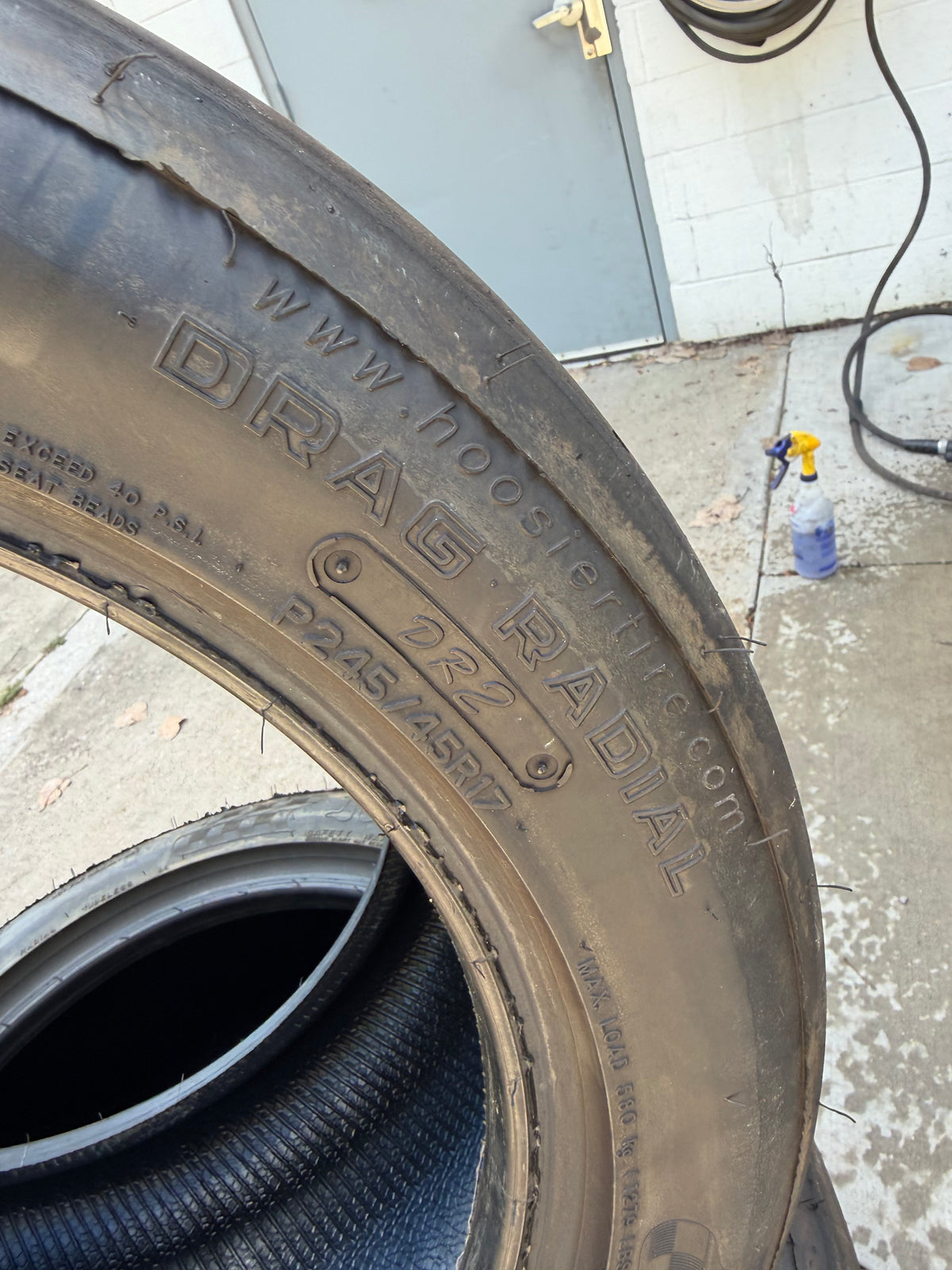 HOOSIER DR2 DOT drag radial tires 245/45R17 Subaru STi 26x10