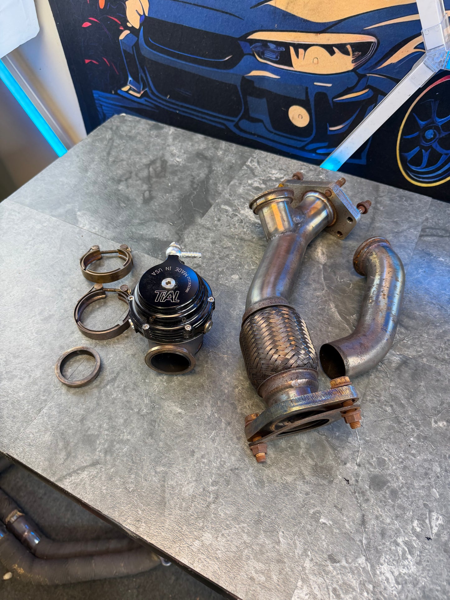 EWG kit grimmspeed 44 MM tial MVR 2 bolt Subaru STi & wrx external wastegate
