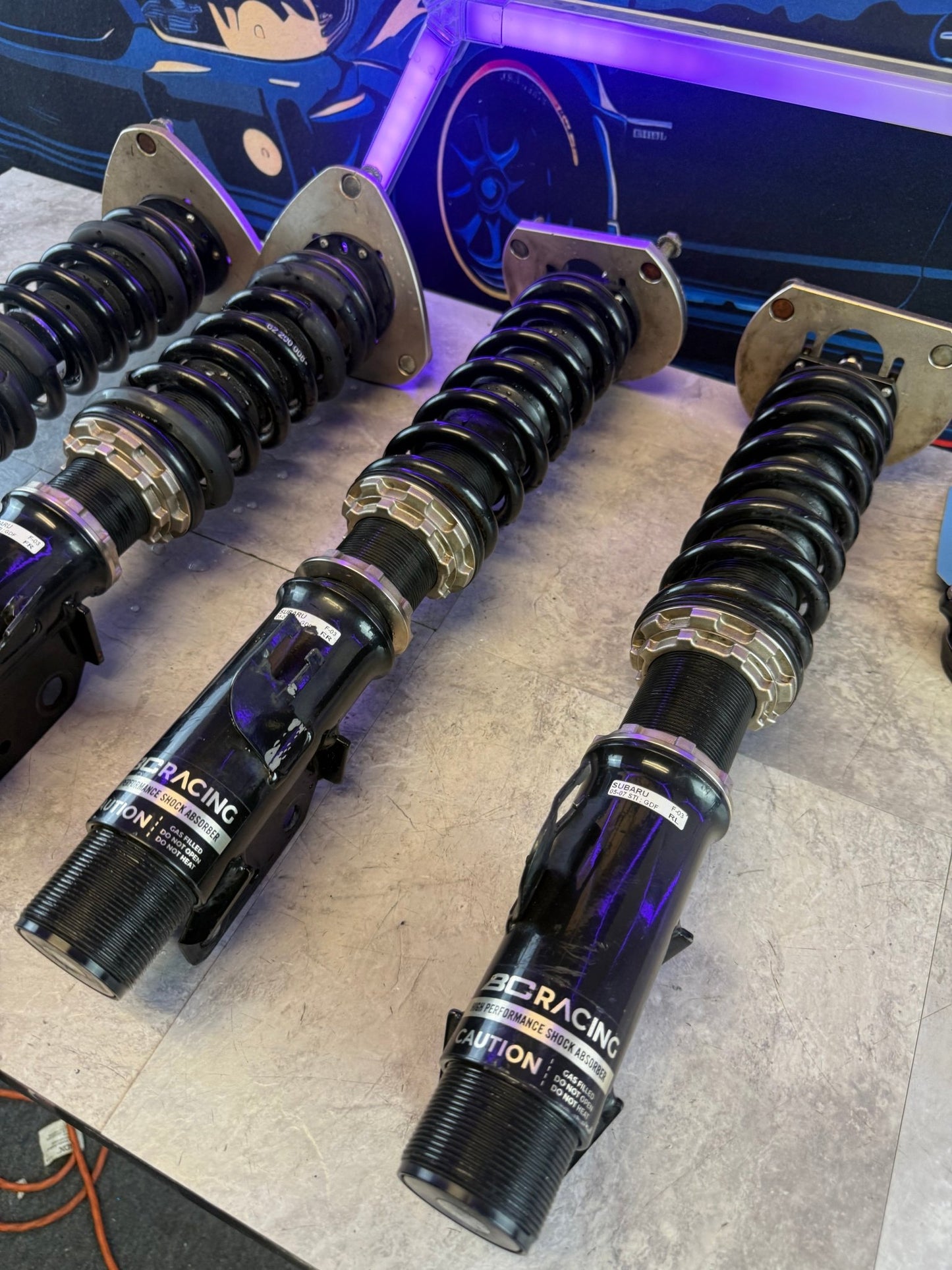 BC BR coil over suspension coilovers coilover Subaru STi 2005-2007 05-07 5x114