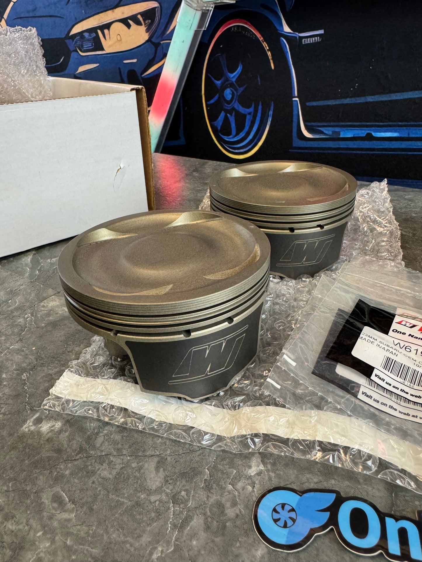 Wiseco Subaru EJ255 EJ257 Custom 99.75 Pistons With Wrist Pin And Retainers Set Of 4