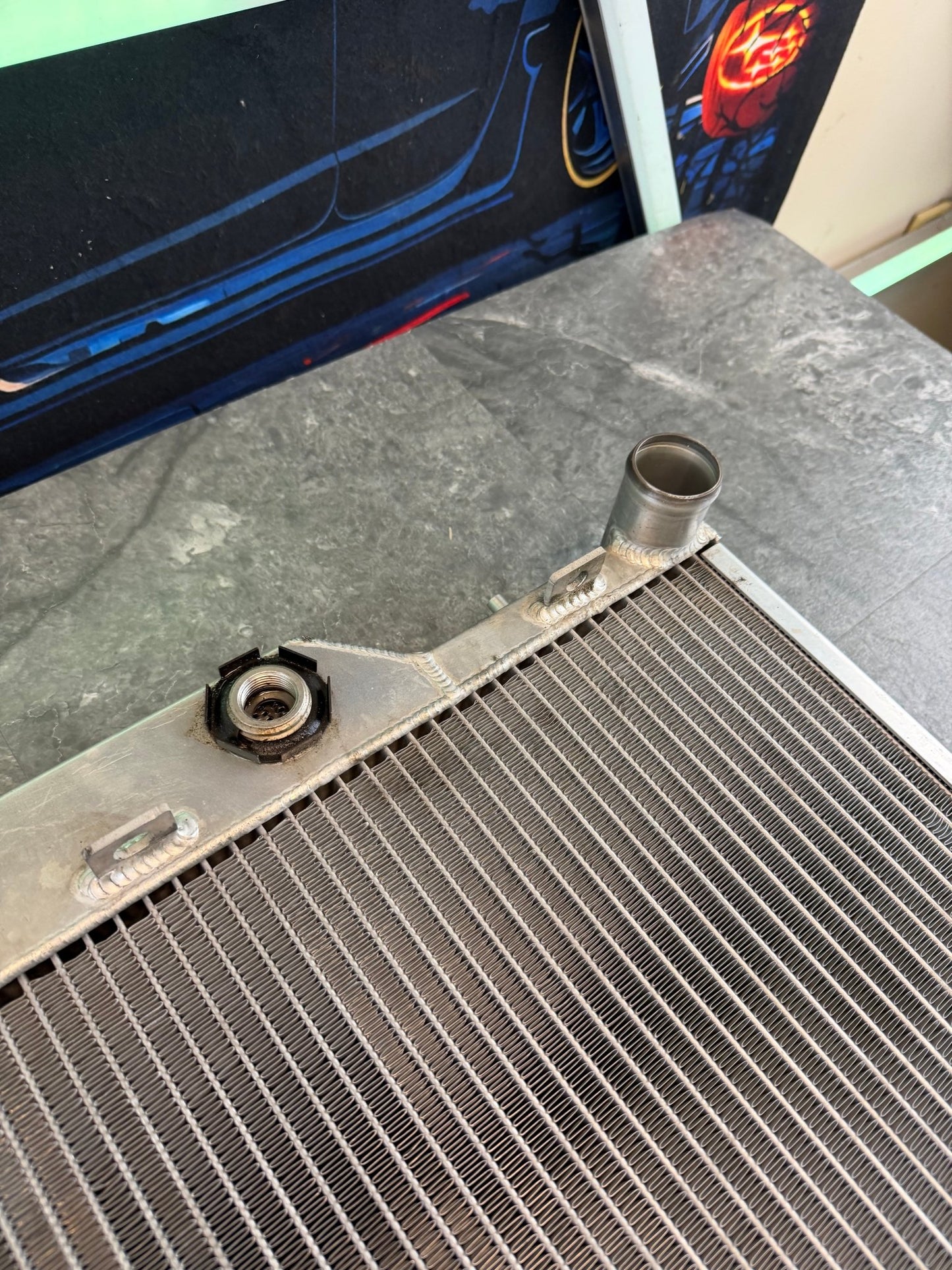 RON DAVIS racing products MASSIVE radiator 08 + Subaru STi ej257 wrx 1” wide twin row