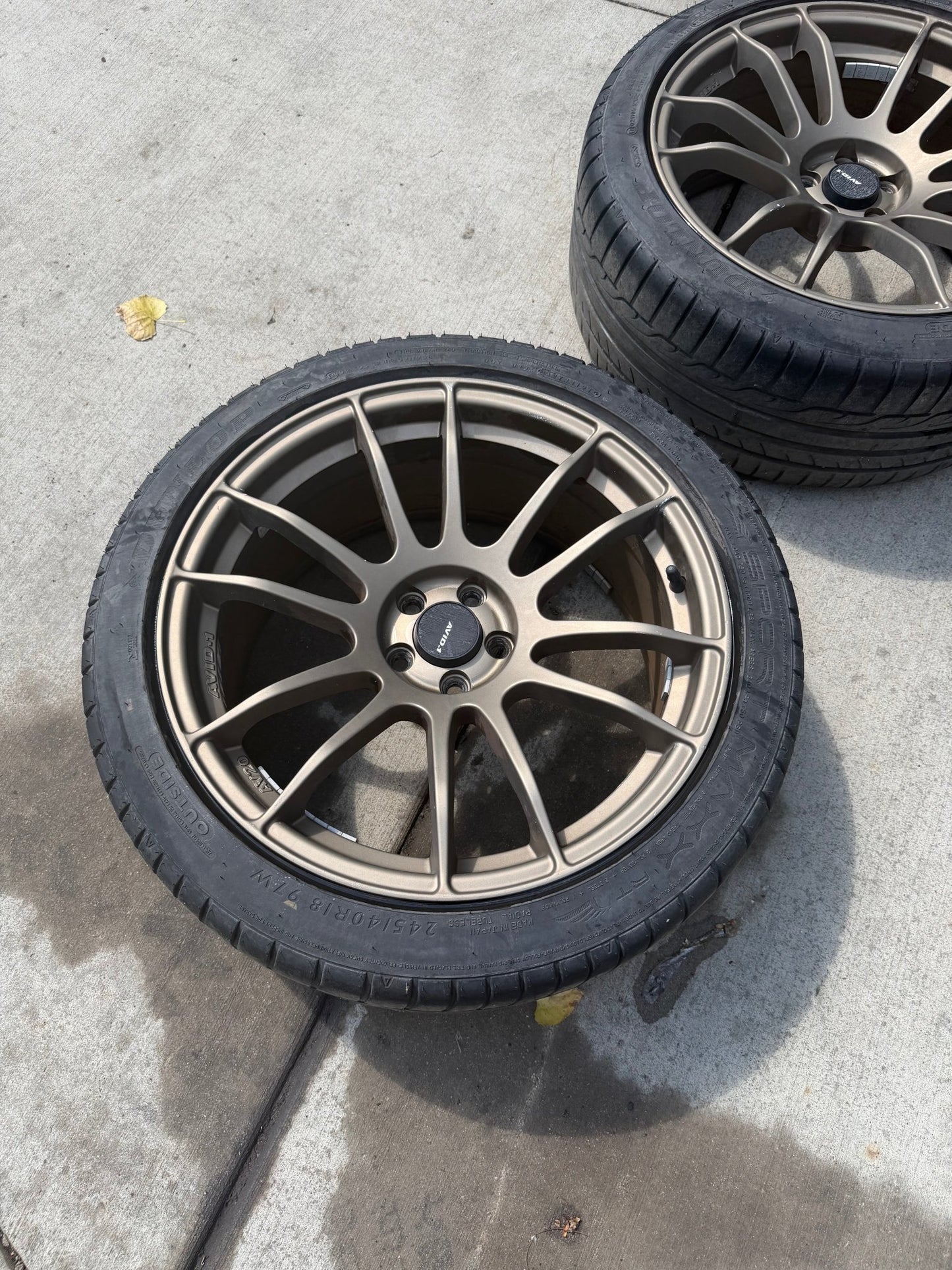 AVID AV20 Matte bronze wheels for Subaru wrx & Impreza 5x100 18 x 8.5 + 38 clears STi brembos