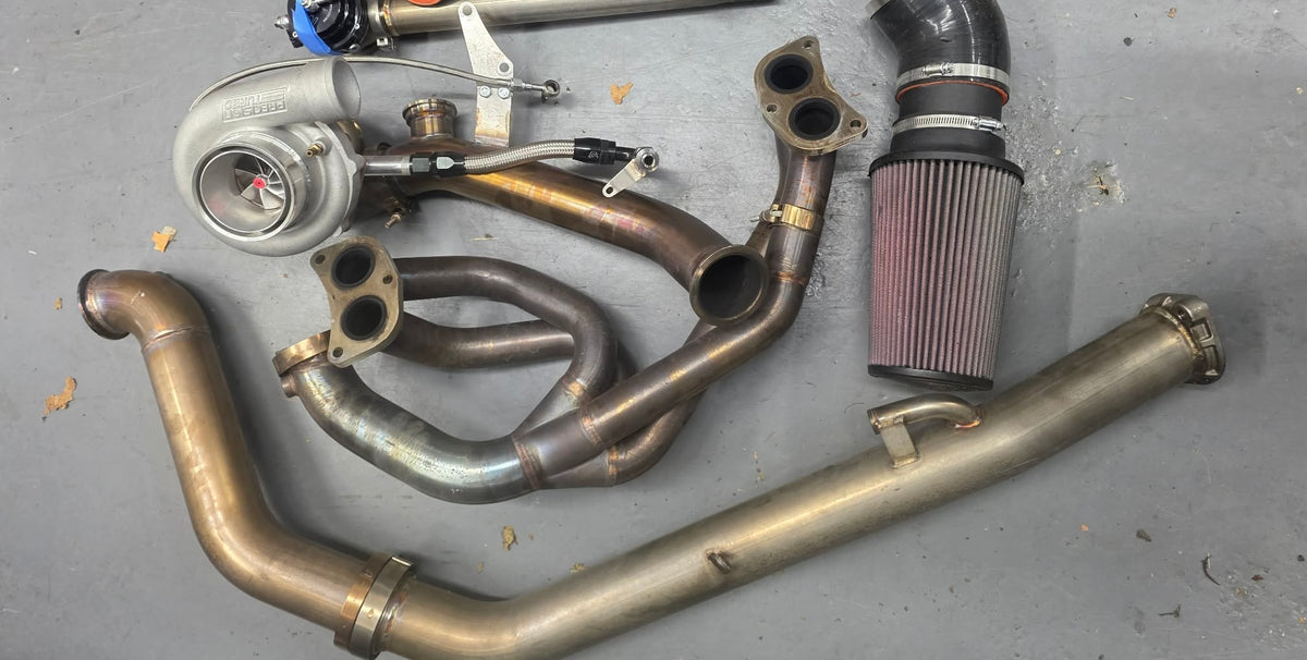 ETS “ rotated “ turbo kit 2008 - 2021 Subaru STi PTE 6466 w/ T51R mod gen 2 ball bearing
