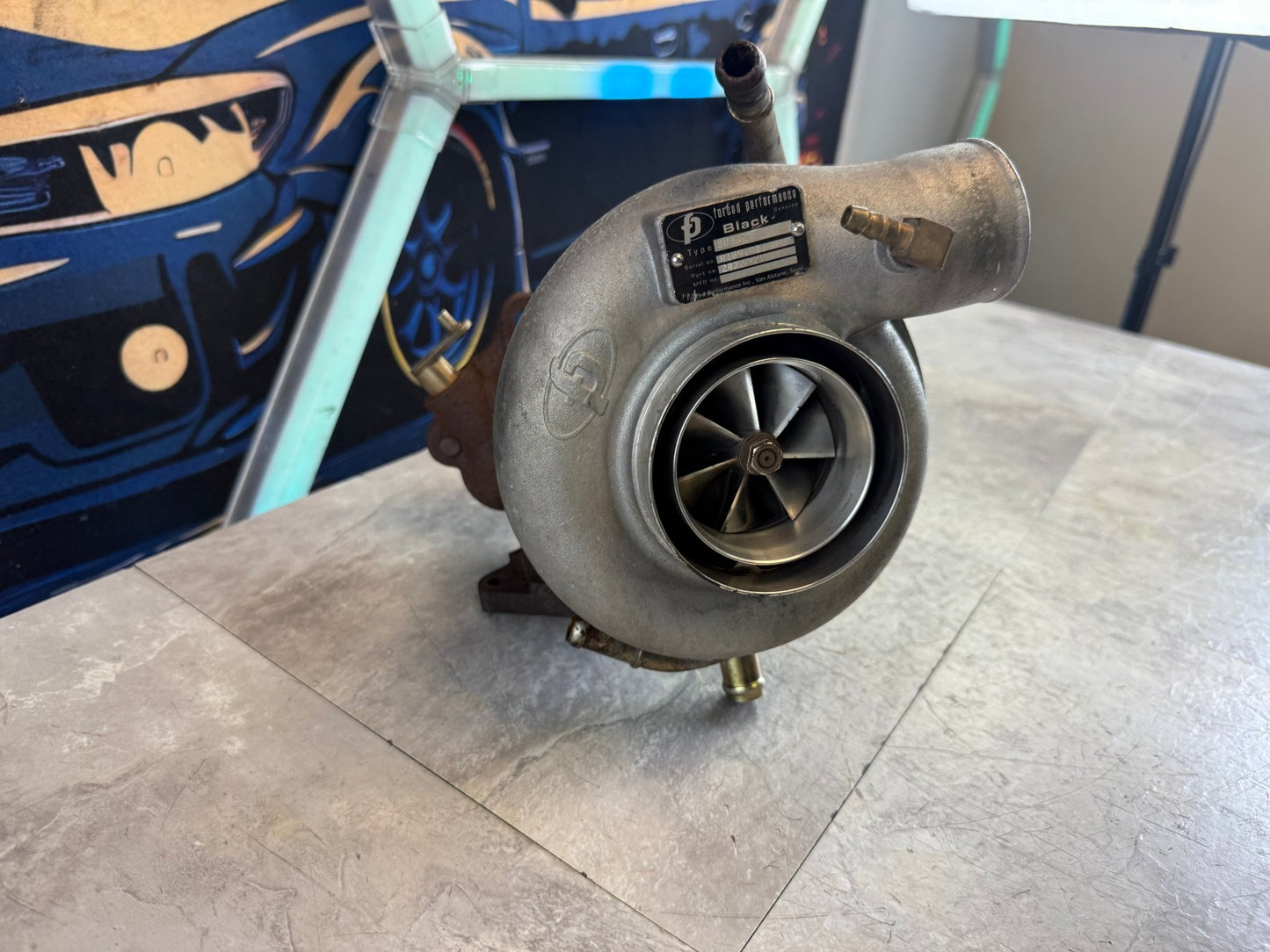 FP black turbo Subaru STi & wrx 3.25” compressor cover , billet , journal bearing, 10 cm turbine, welded