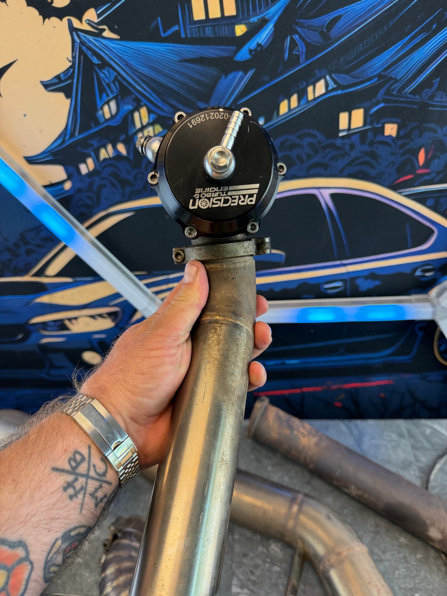 CUSTOM rotated turbo kit ( like ETS ) 08-21 STi 08-14 WRX w: PTE 6466 gen 900 HP & custom pie cut TITANIUM intake SUBARU