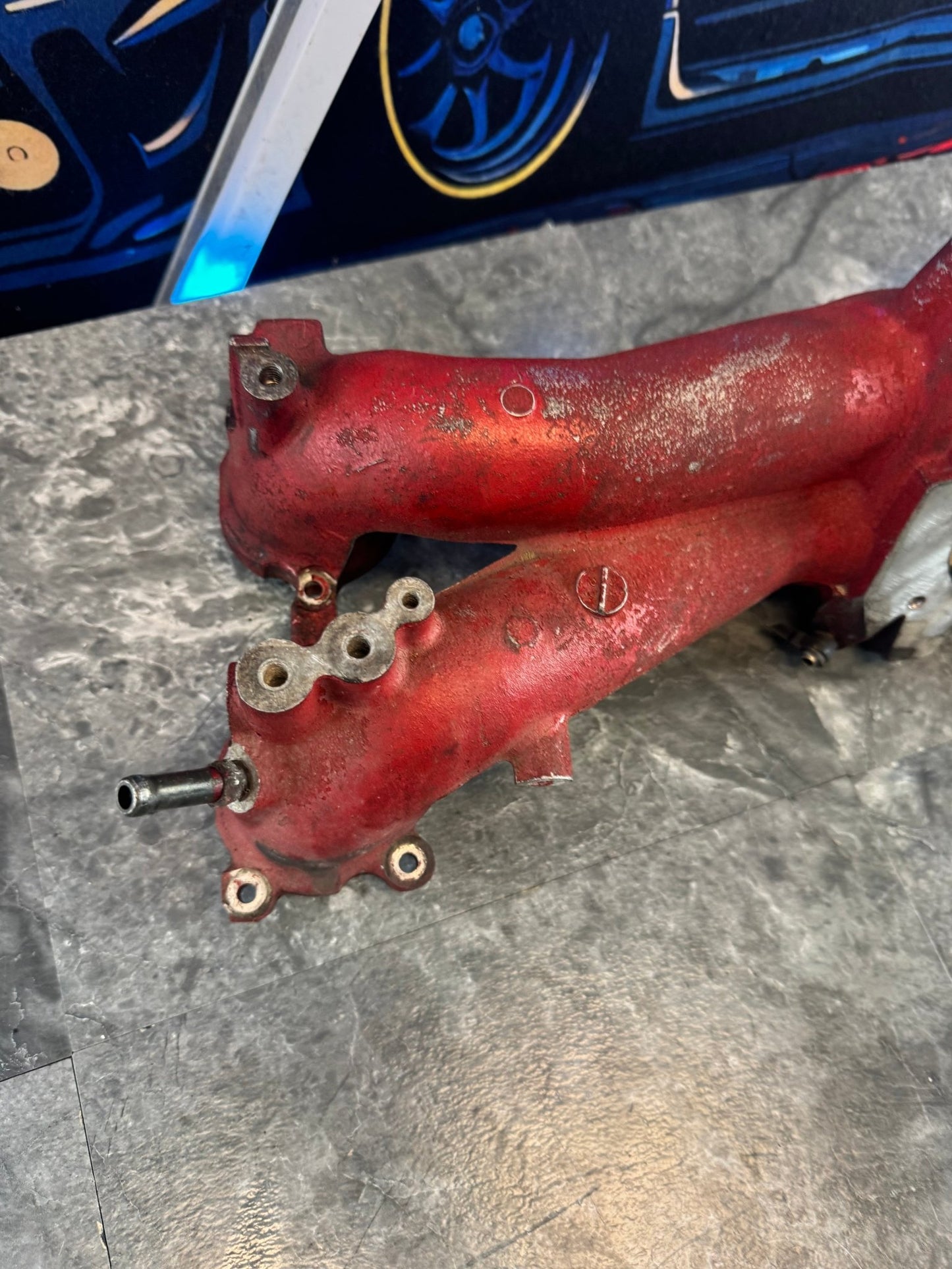 2004-2007 Subaru Impreza WRX STi OEM Intake Manifold Assembly Red