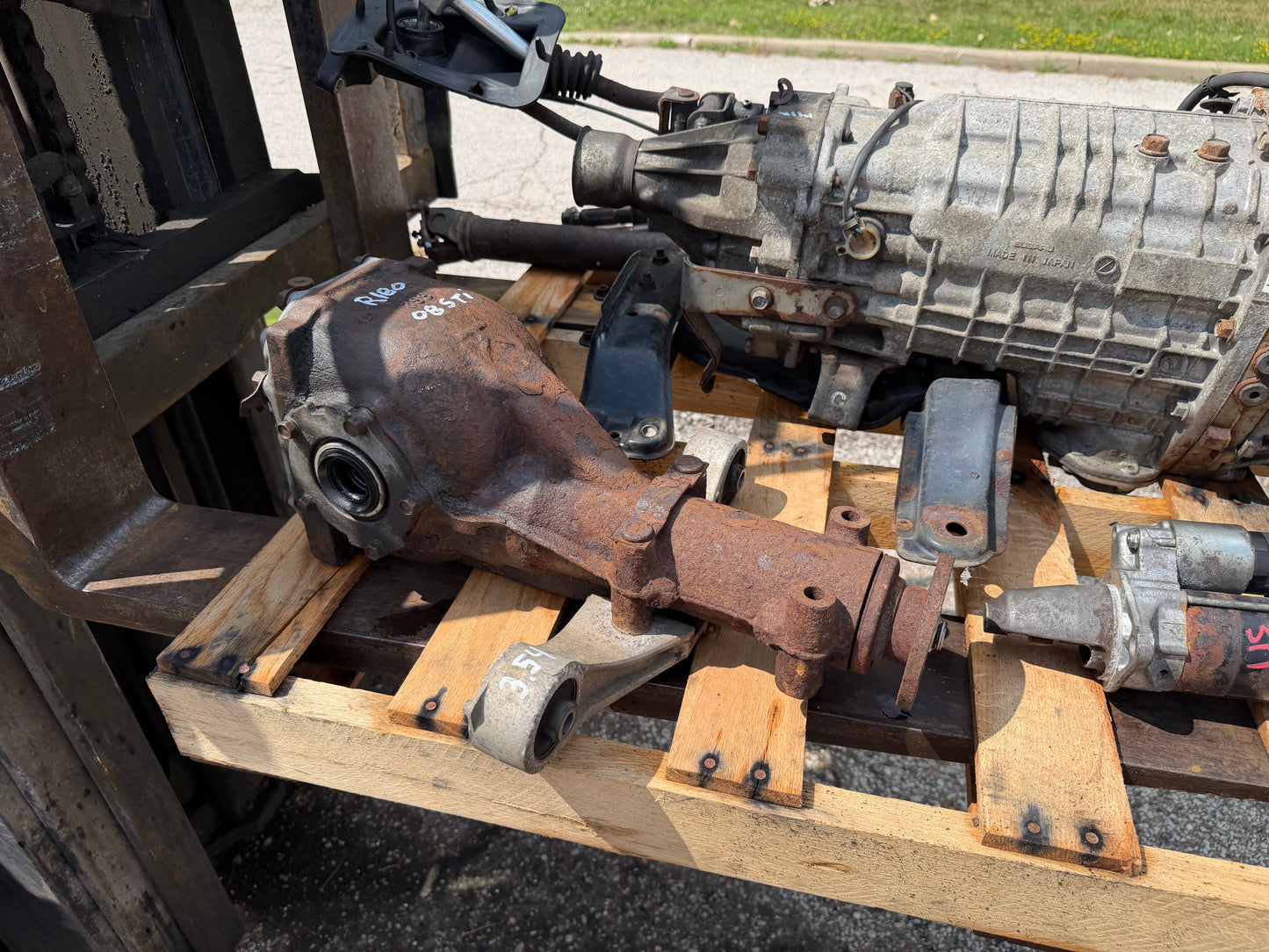 SUBARU six speed transmission swap package for 2008 - 2014 wrx w: STi 3.9 dccd gearbox & r-180 rear differential w/ ACT clutch