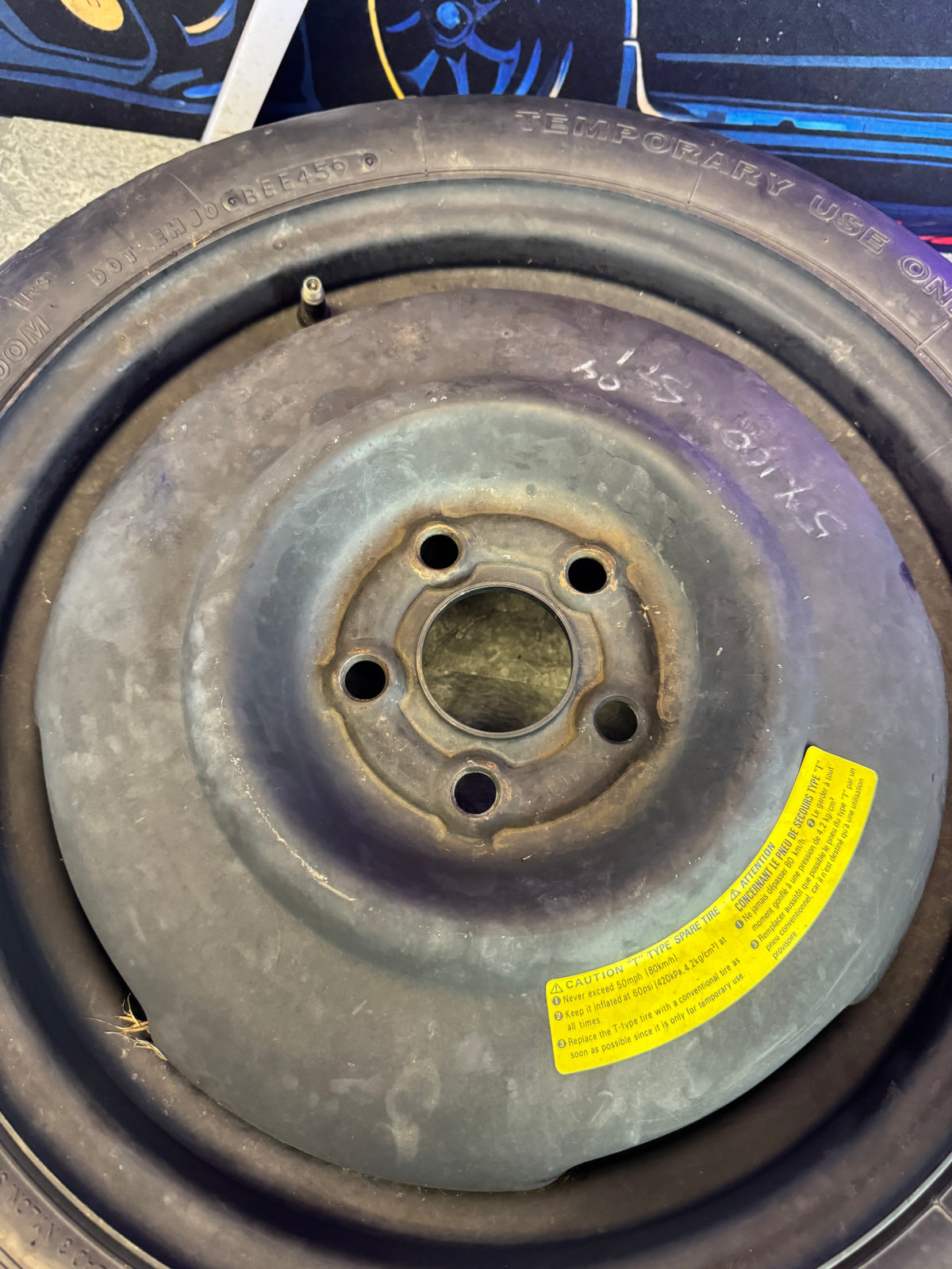 2004 Subaru WRX STi / 2006-2007 Subaru WRX OEM Subaru Spare Tire Emergency Tire Wheel Spare Donut